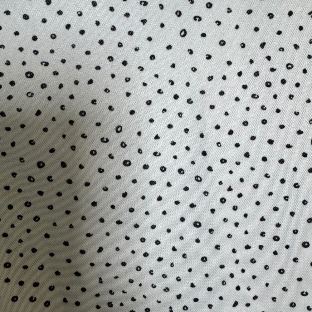 Nike Womens Dri-FIT Polka Dot Golf Polo Shirt White Black Size M Short Sleeve - Picture 5 of 7